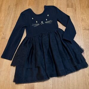 Old Navy 5T Black Cat Long Sleeve Tulle Dress